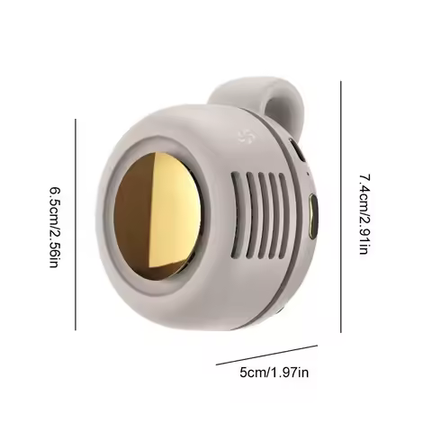 Portable Silent Mini Bladeless Electric Fan,Small fan Clip on Shirt Waist Mini Bladeless Fan Adjusta
