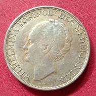Promo / Terlaris Koin silver perak Belanda ratu Wilhelmina 2.5 gulden 1943 Terbaik