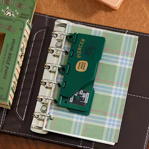 1pc Portable Card Punch, Vintage Style Hole Puncher, Three-Hole Punch, Compatible with M5, A7, A6 Si