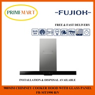 FUJIOH FR-MT1990 R/V 900MM CHINMEY COOKER HOOD WITH GLASS PANEL - 3 YEAR FUJIOH WARRANTY + FREE DELIVERY