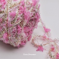 Fluffy Yarn for Crochet Yarn for Bag Glitter Yarn Gold Yarn Pink Yarn Thick Wool Yarn for Knitting M