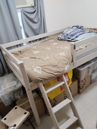 芙萊莎 FLEXA 白色木製高架床