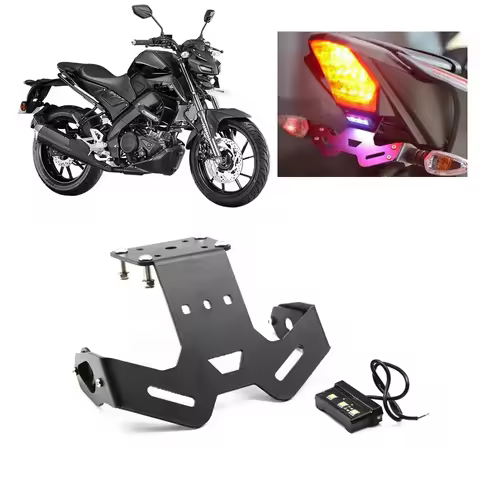 Fit for Yamaha MT15 MT125 ABS MT-15 MT-125 Motorcycle License Plate Holder Tail Eliminator LED Light