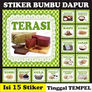 ISI 15 HIJAU-STIKER LABEL BUMBU | PAKET LABEL BUMBU | LABEL BUMBU |   STIKER BUMBU DAPUR