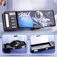 EEM Pencil Box Password Lock Double-sided Open Large-capacity Pencil Box with Pencil Sharpener Doubl