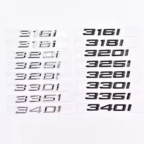 ABS Car Trunk Sticker for BMW 3 Series 316i 318i 320i 323i 325i 328i 330i E46 E90 E91 F30 - Logo Emb