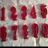 LILIN NUMBER CANDLES 1 2 3 4 5 6 7 8 9 0 BIRTHDAY - CHILDREN'S BIRTHDAY CANDLES