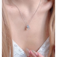 Niche Design Aquamarine Agate Sterling Silver Necklace