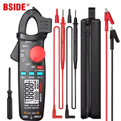 Digital Clamp Meter Multimeter BSIDE ACM92 91 DC AC Current 100A 0.1/1mA Car repair Ammeter voltage 