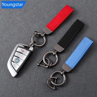 【FY】  Metal Car Suede Leather Keychain Key Chain Ring Accessories For BMW M X1 X3 X4 X5 X6 X7 E46 E9
