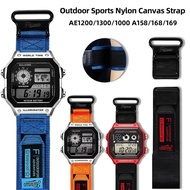 For Casio 3299 AE-1200WH AE1300 Watch Strap Modify AE1200 Breathable nylon Outdoor Watchband Metal R