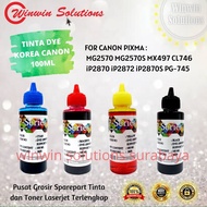 Tinta DYE Korea CANON 100ml Pixma MG2570 MG2570S MX497 CL746