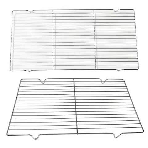 1pcs Stainless Steel Mat Net Disposable Grid Shape Rectangle Grill Grilling Mesh Net BBQ Tools Grill