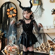 - Halloween Costume Girls For Kids cos Witch Elf Vampire
