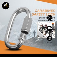 Xinda Carabiner Lock Safety Snap Hook Chain Ring Stainless Steel - XD-8620