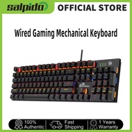 Salpido Trooper 200 Wired Gaming Mechanical Backlighting Keyboard ( 7 Colour LED / Blue Switch / Dou