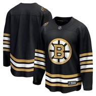 shot goods YX 2023-2024 NHL Boston Bruins Home Jersey Black Long Sleeve Fans Sports Tops Plus Size