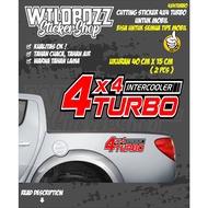 CUTTING STICKER 4x4 turbo intercooler for all types of cars (4x4turbo) wildbozz sticker