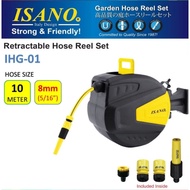 ISANO WALL MOUNTED AUTOMATIC REEL RETRACTABLE/WATER HOSE RELL AUTO REWIND IHG-01~8mm (10METER HOSE)