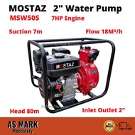 MOSTAZ 2 Inch 7.0 HP Gasoline High Head Pump / Self-priming Engine Water Pump / Fire Fighting Pump MSW50S