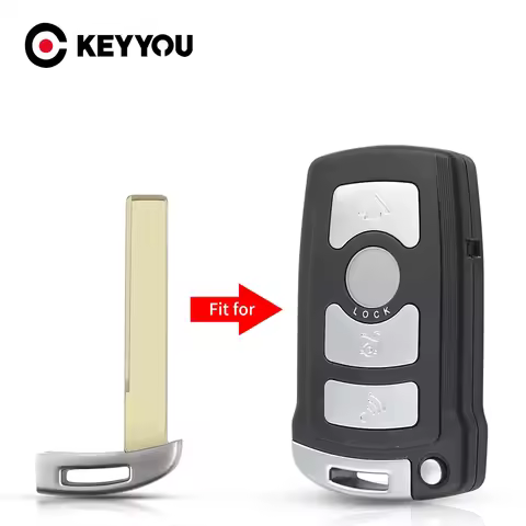 KEYYOU For BMW 7 Series E65 E66 E67 E68 745i 745Li 750i 750Li 760i 7b Emergency Key Blade Fob Smart 