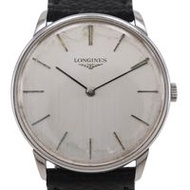 Pre-owned LONGINES watch, cal. 847.4, stainless steel and leather, black quartz movement, analog dis