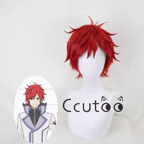 Reinhard Van Astrea Wig Short Red Anime Synthetic Hair Halloween Party Play Role