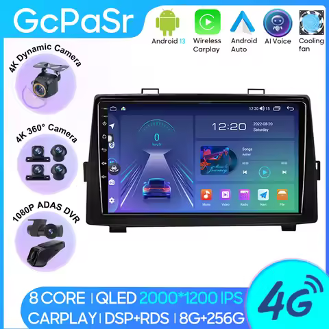 Car Radio Carplay For Toyota Noah Esquire Voxy 70 2007-2013 Navigation GPS Android Auto Bluetooth Re