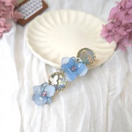 寶石之花繡球永生花髮夾 萊茵河系列