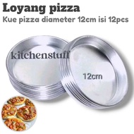 Mini pizza pan Non-stick pizza pan Size 12cm contains 12 PCS