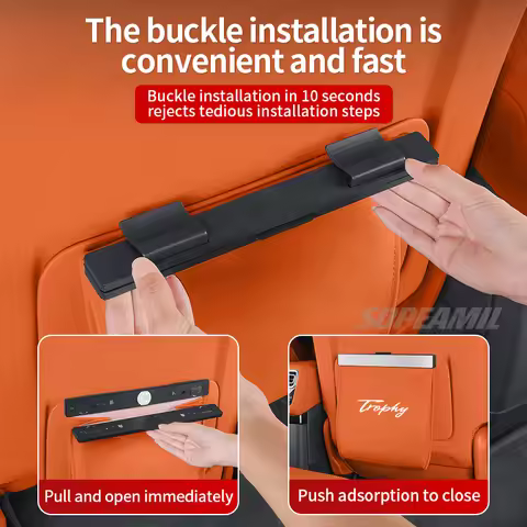 Car Garbage Bag With Led Seat Back Hanging Storage Bag Trash can For MG ZS HS ES5 MG4 EV EZS ONE MG 