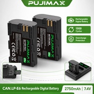 LP-E6 Rechargeable Lithium Battery 2750mAh Fit Canon 60D 7D Mark II Digital Camera with Full Safety 