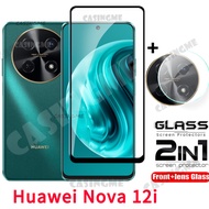 2in1 Huawei Nova 12i Screen Protector Film Transparent Phone Screen Protector For Huawei Nova 12i Nova12i 12 i HuaweiNova12i 12s 12SE 4G 5G 2024 Tempered Glass Camera Lens