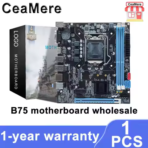 CeaMere 1PCS New B75 Computer Motherboard CPU Kit Desktop 1155pin i3 i5 i7 Dedicated Graphics Card D