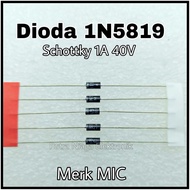 Diode 1N5819 Shotky 1A 40V / IN5819 Rectifier Schottky Diode 1N 5819 High Quality