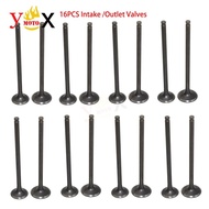 FZ/FZR 400 16PCS Set Motorcycle Engine Intake Outlet Valves Stem For Yamaha FZ 400 FZ400 1997 FZR 40