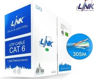 สายแลน CAT6 US-9106A LINK (305M.) สีฟ้า