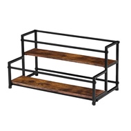 Coffee Syrup Organizer 2-Tier 10 Syrup Bottles Rack for Coffee Bar Liquor Bottle Display Shelf Holde