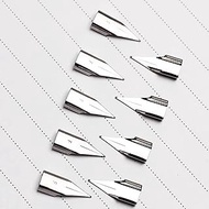 NATEFEMIN 10Pcs Pen Nib Tip F Size For Wing Sung 9138 Hero 359 Lanbitou 3059 Ink Pen Parts