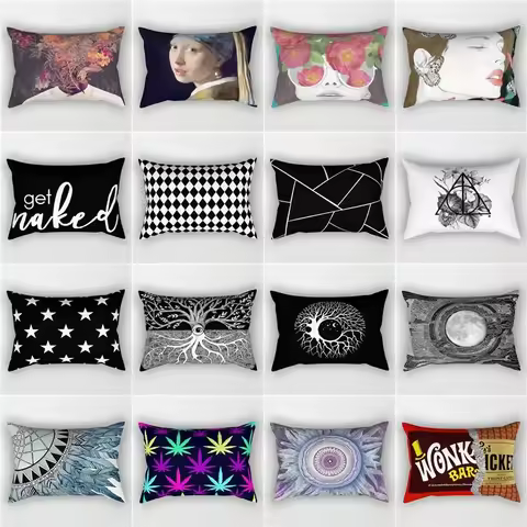 Nordic Instagram Style Geometric Pillow Cover 30x50cm 40x60cm/12x20in 16x24in Rectangle Sofa Cushion