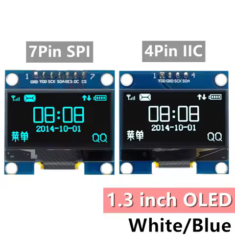 1.3 Inch OLED Module White/blue Color SPI/IIC I2C Communicate 128X64 1.3 Inch OLED LCD LED Display M