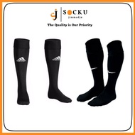 HITAM Futsal Socks/Knee Length Plain Black Ball Socks