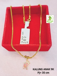 Kalung anak tebal huruf r kadar 420 9k ubs