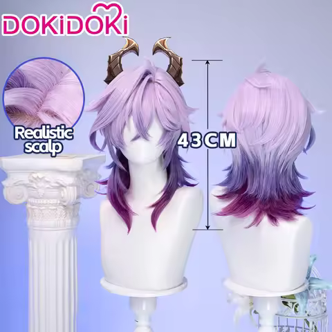 【Ready For Ship】Durin Cosplay Wig Game Genshin Impact Song of the Welkin Moon DokiDoki Durin 43cm Ha