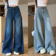 Wide Leg Pants Baggy For Women Retro Denim Korean Loose Jeans Pants High Waist Pants for women