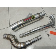 1SET DAENG SAI4 OPEN PIPE 51 MM SETENLEES FOR WAVE110/125 KRISS XRM RUSI LEGEND SMASH EX5