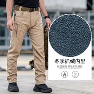 กางเกงการต่อสู้การฝึกอบรม Ix8ชายกระเป๋าหลากหลายกางเกงเปลือกกันน้ำนุ่มกางเกงคาร์โกทำงาน