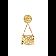 Chanel 素金CF包包吊坠胸针