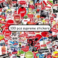 100 PCS Supreme Graffiti Sticker Vinyl Decal Luggage Laptop Non-repetitive Waterproof