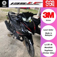 High Quality AAA Premium Sticker Stripe Yamaha Lc135 v8 Exciter RC Cover Set Body Set Coverset Bodyset 3M Vietnam Style